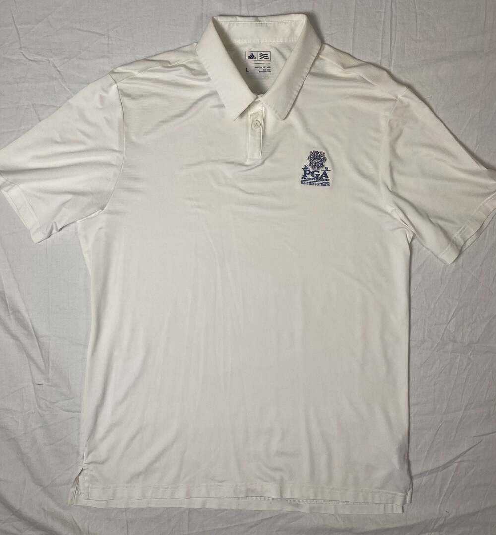 Adidas 2015 PGA Championship Whistling Straits Men's White Golf Polo Shirt (1070